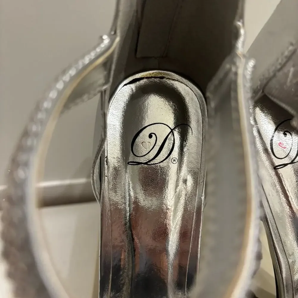 Silver Formal Rhinestone Heels for Party or Wedding Party Pumps Z 10
